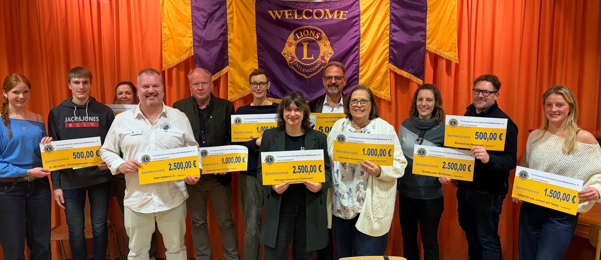Spendenübergabe des Lions Club Wedemark 2026